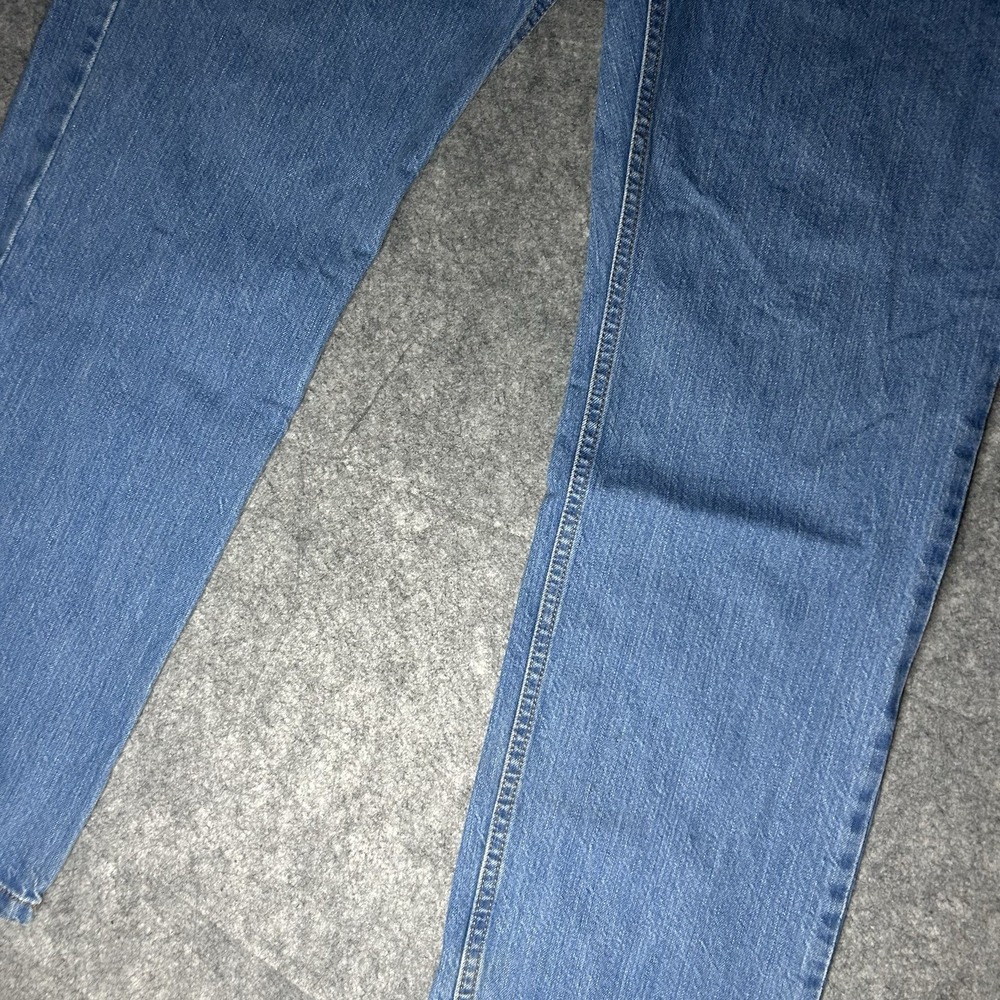 Carhartt Mens 34x32 Relax Straight Fit Light Blue Wash Denim Jeans BD5119-M - Picture 9 of 16